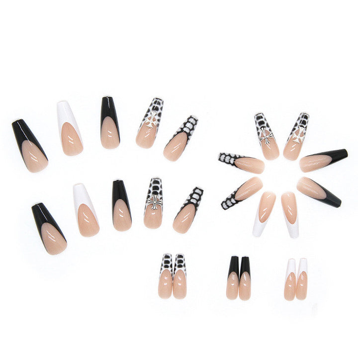 Artificial nail set with elegant 3D decorations and creative designs Stornfield