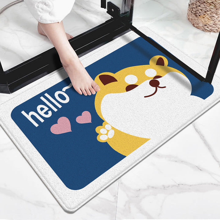 Cute Cartoon Dog-Themed Doormat Stornfield