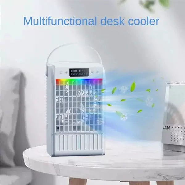 Unisex one-size portable evaporative table fan with handle and adjustable multi-speed fan Stornfield