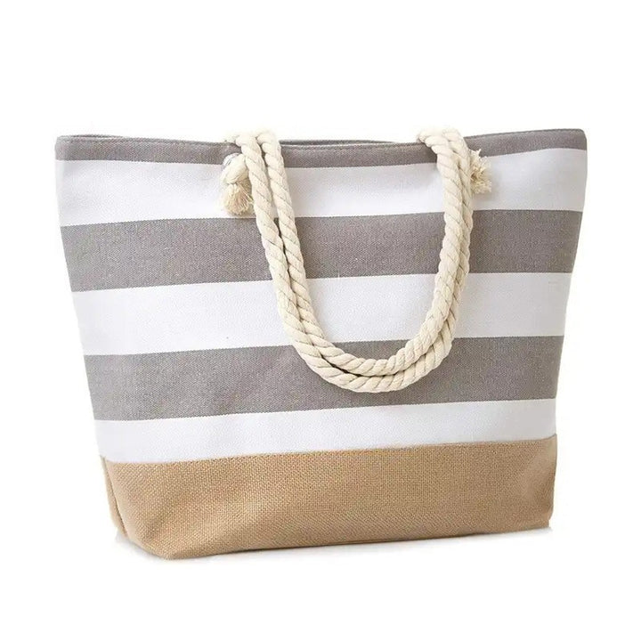 Beach bag with maritime stripes and sturdy rope handles Stornfield