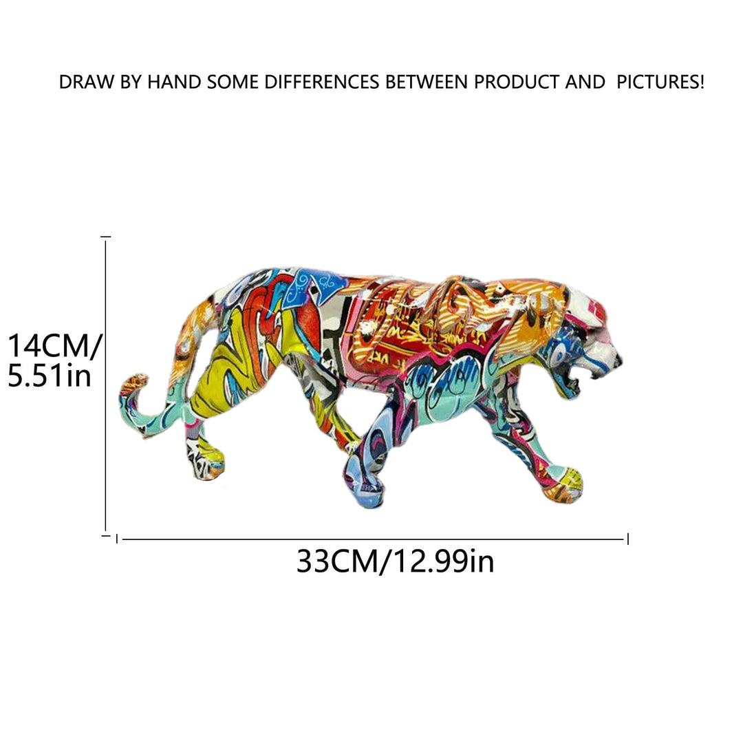 Decorative leopard figure made of resin Stornfield