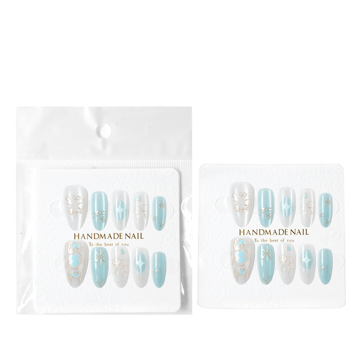 Elegant Almond-Shaped Press-On Nails Stornfield