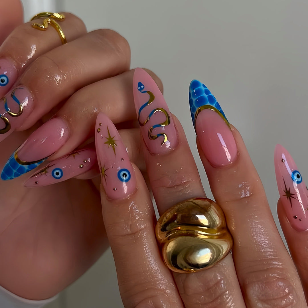 Fantasy-Themed Stiletto Press-On Nail Art Stornfield