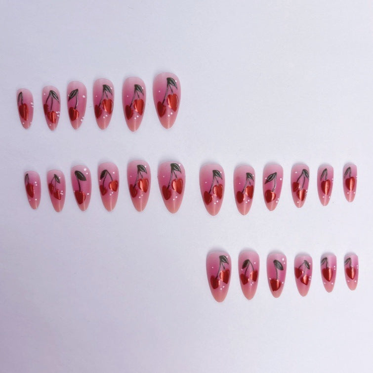 Artifical Nail Art with Cherry Design Stornfield