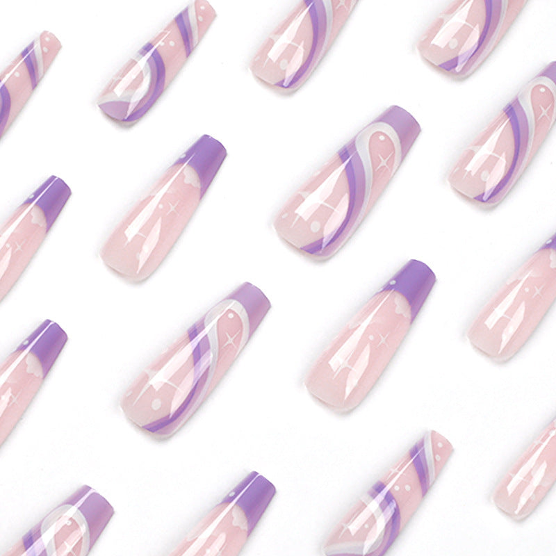 Artful Nail Extensions with Trendy Ombre Design Stornfield