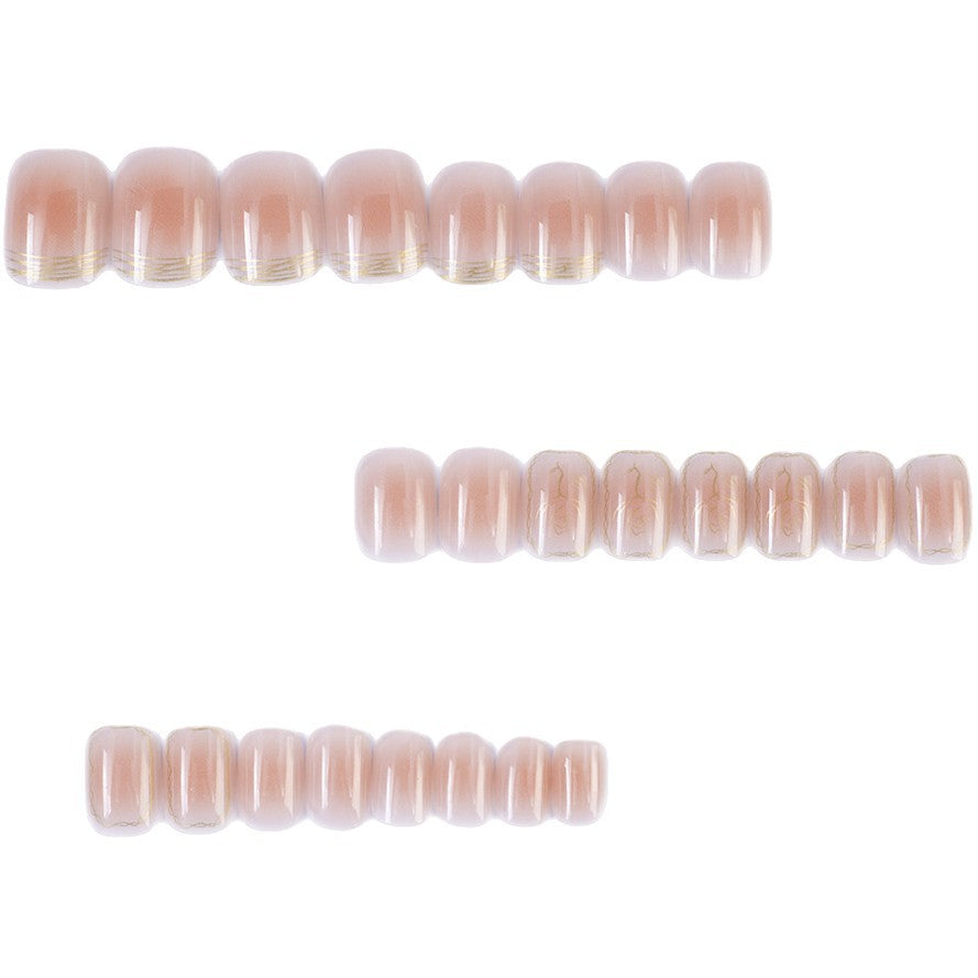 Artificial nails with elegant single gold accent Stornfield
