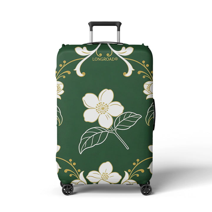 Women’s suitcase cover with floral lavender pattern Stornfield