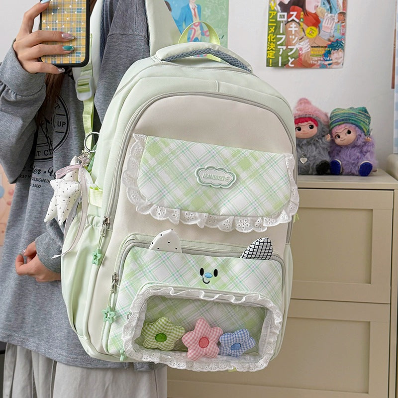 Stylish Multi-Pocket Backpack with Cute Decorative Accents Stornfield
