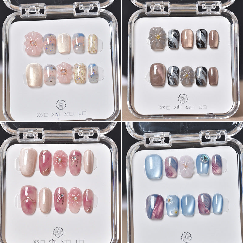 Decorative Floral Press-On Nail Set Stornfield
