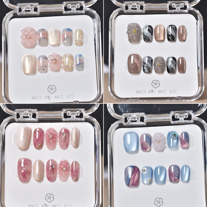 Decorative Floral Press-On Nail Set Stornfield