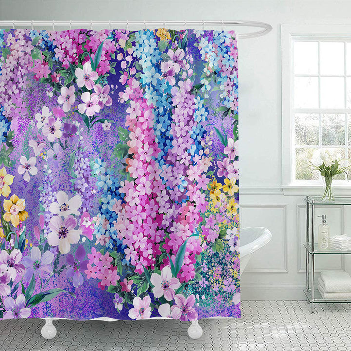 Butterfly-Inspired Floral Shower Curtain Stornfield