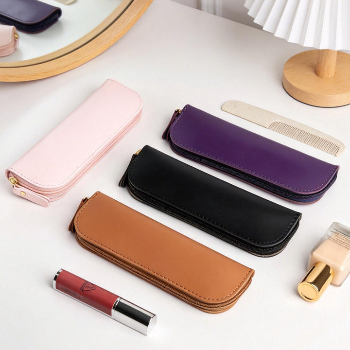 Zippered Leather Pencil Case Stornfield