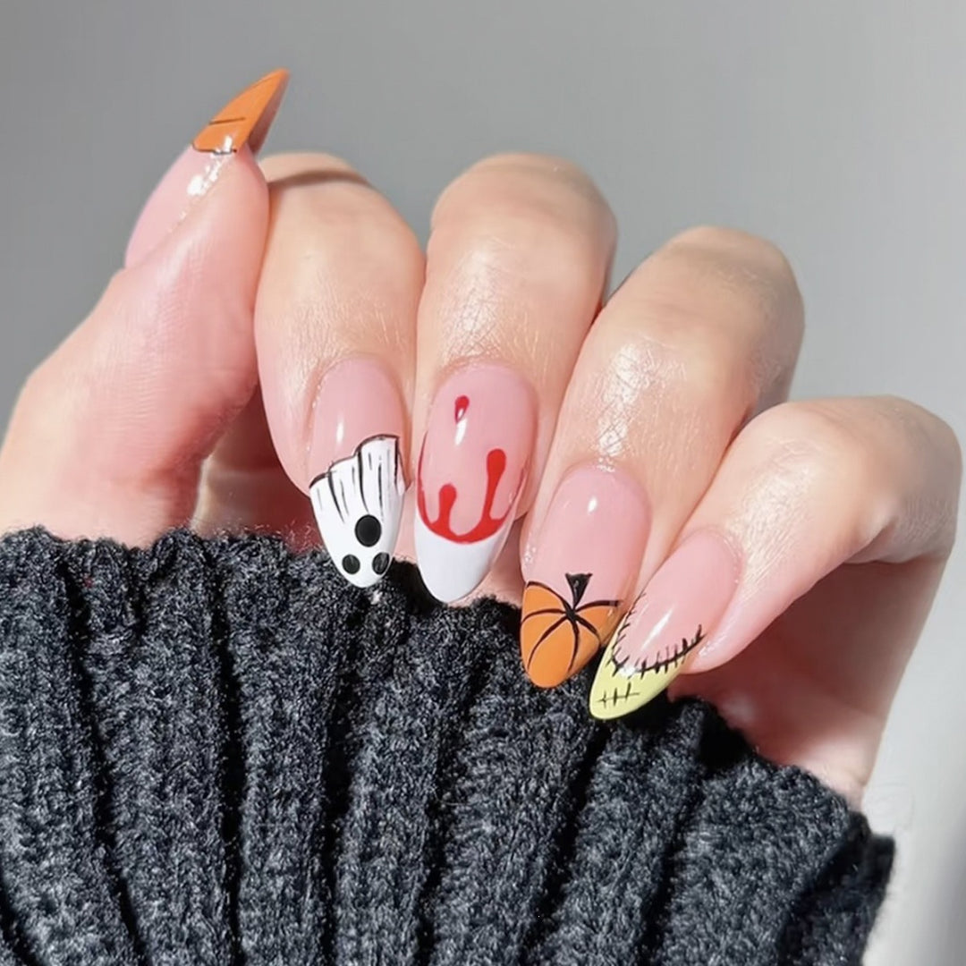 Creative acrylic nail set with basketball design Stornfield