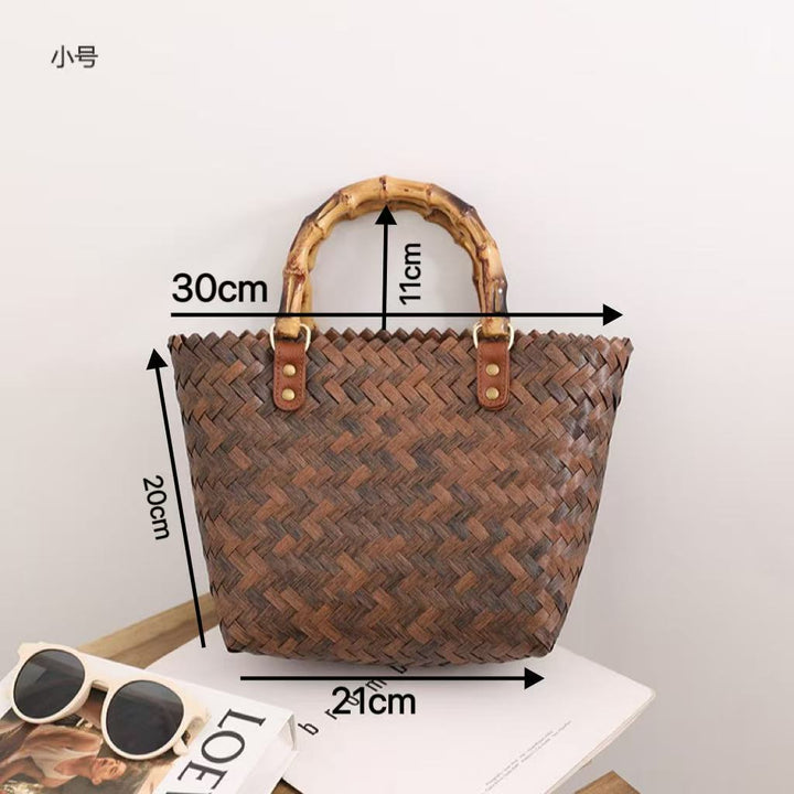 Handmade basket bag with stylish braiding pattern Stornfield