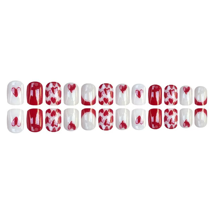 Nail art set with romantic heart designs and elegant shine Stornfield
