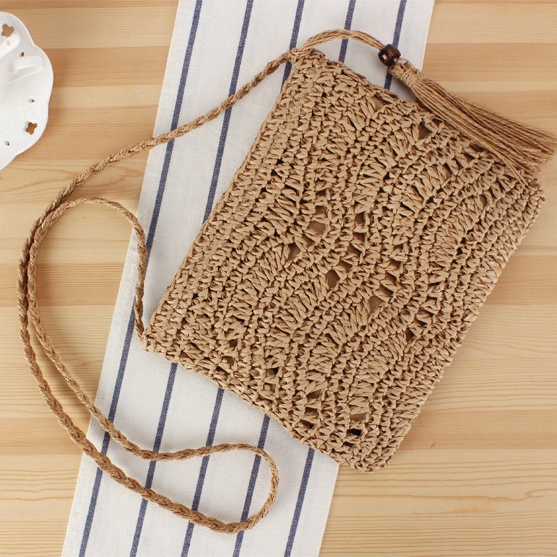 Handbag Made of Fine Macrame with Tassel Decoration Stornfield