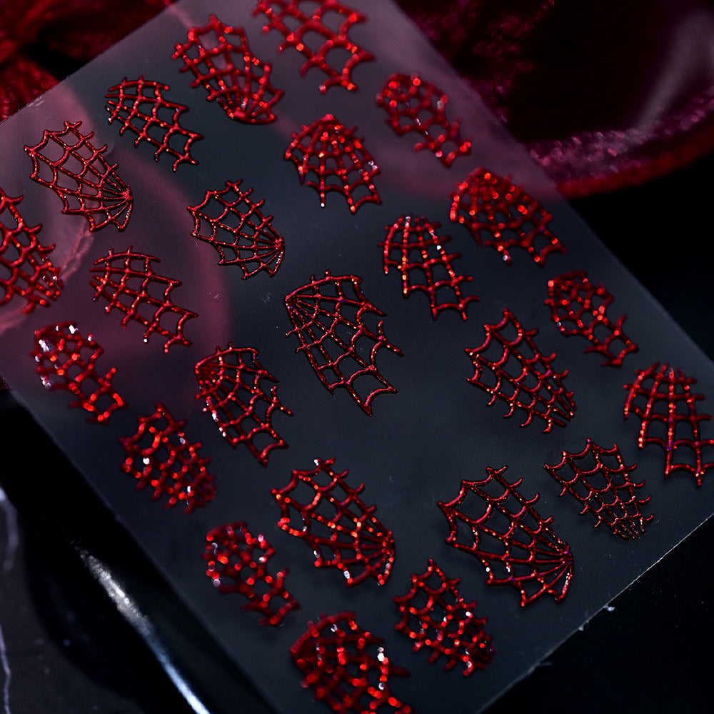 Shiny Spider Web Nail Art Decals