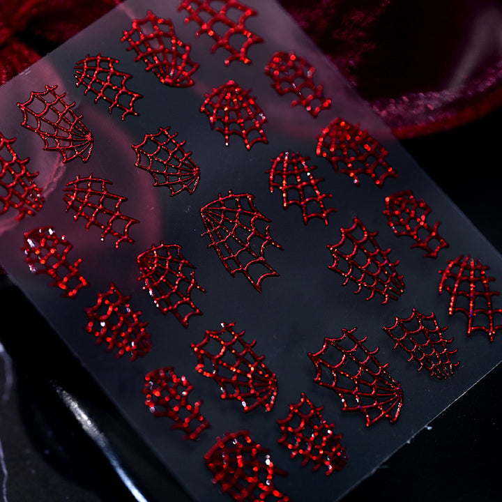 Shiny Spider Web Nail Art Decals