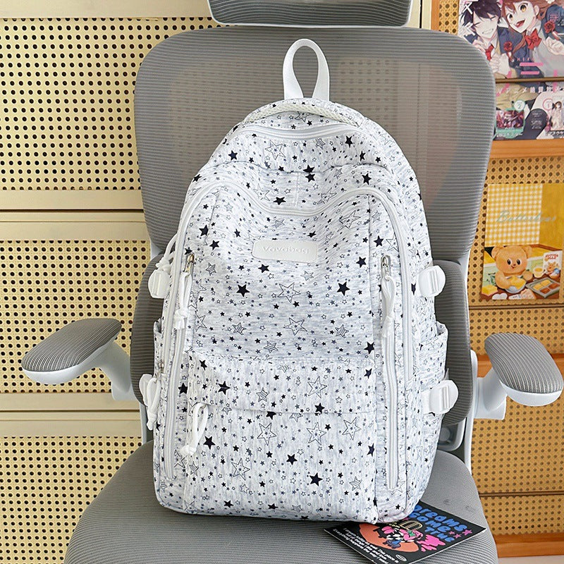 Lightweight Star-Patterned Backpack Stornfield