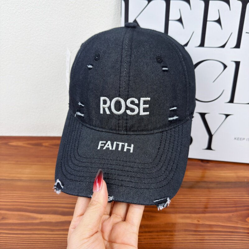Women's Distressed Graphic Adjustable Cap Stornfield