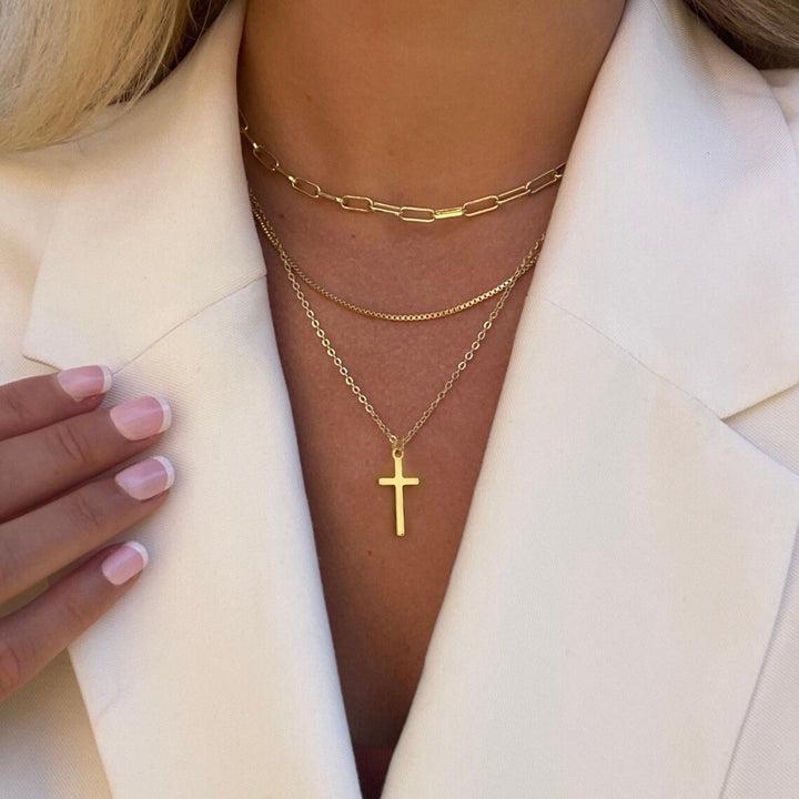 Multi-Layered Cross Pendant Necklace Stornfield