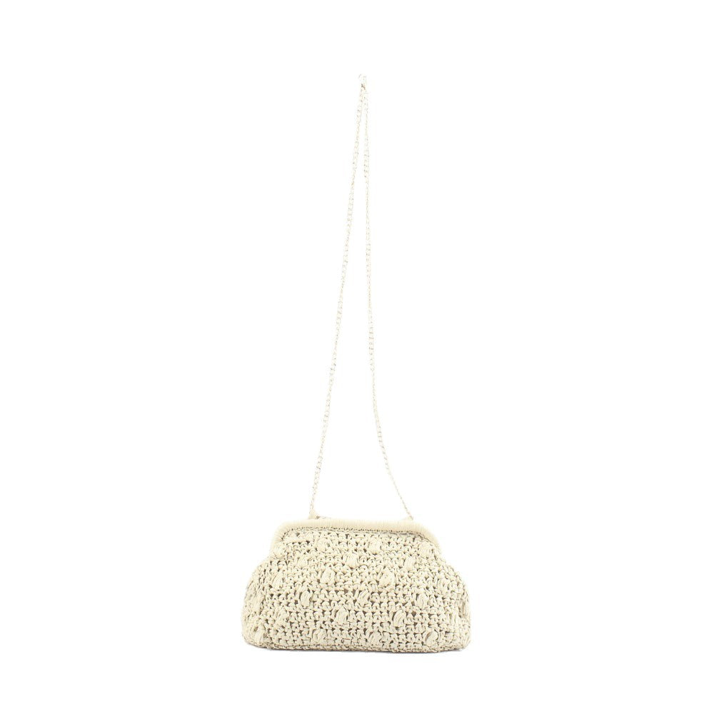 Elegant crochet handbag with fine chain strap Stornfield