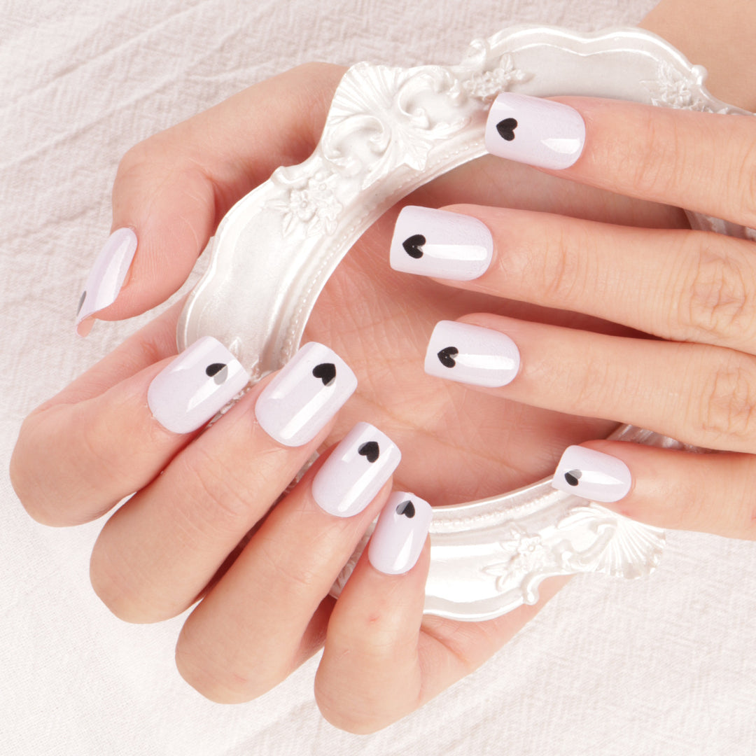 Heart-Embellished Press-On Nail Set Stornfield