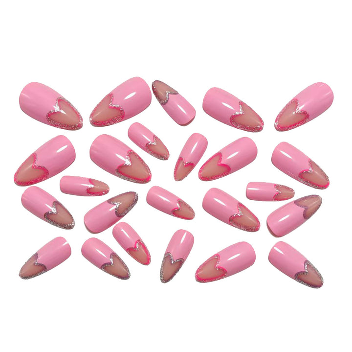 Artificial nails with romantic heart design Stornfield
