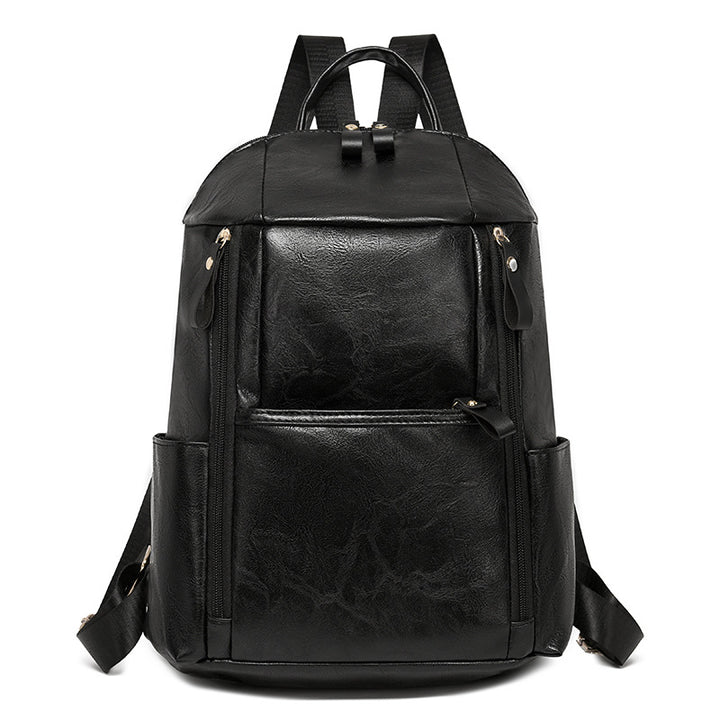Elegant Multi-Compartt Faux Leather Backpack Stornfield