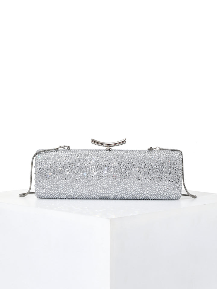 Sparkling Crystal-Studded Evening Clutch