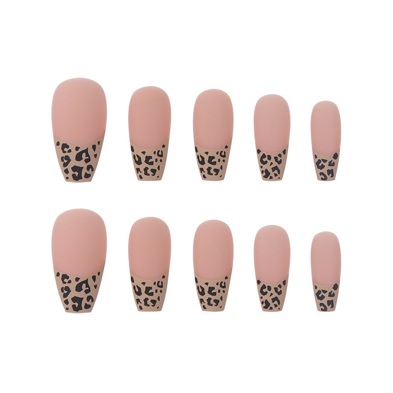 Leopard Print French Tip Press-On Nails Stornfield