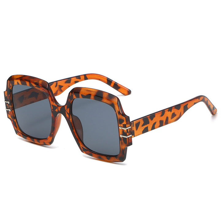 Women's Fashion Oversized Sunglasses with Animal Print Stornfield
