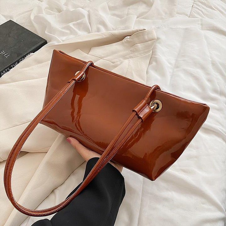 Glossy Patent Leather Handbag