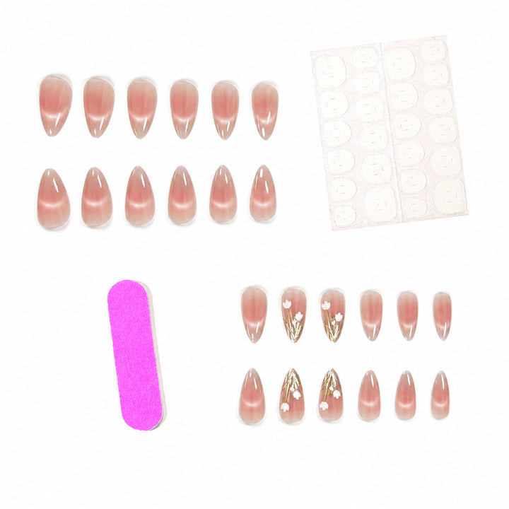 Elegant Floral Acrylic Nail Extensions Stornfield