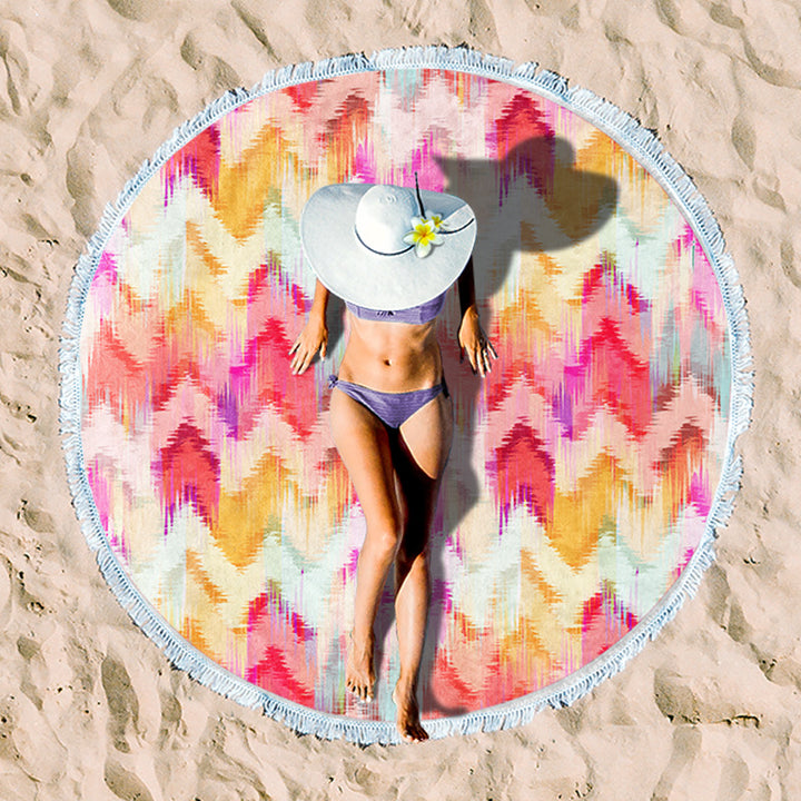 Rundstrand towel with unique sunset design Stornfield