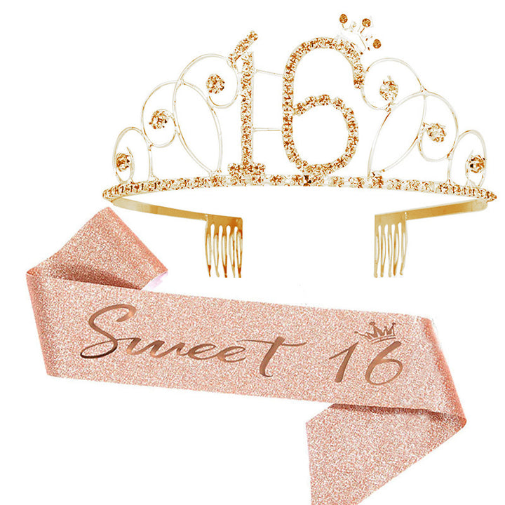 Ladies Glittering Tiara with Festive "50 & Fabulous" Design Stornfield