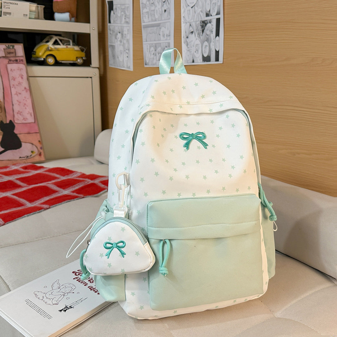 Playful Bow-Embellished Backpack Stornfield