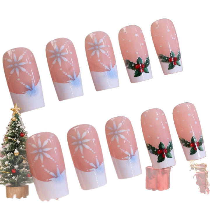 Elegant Holiday-Themed Nail Art Enhancements Stornfield