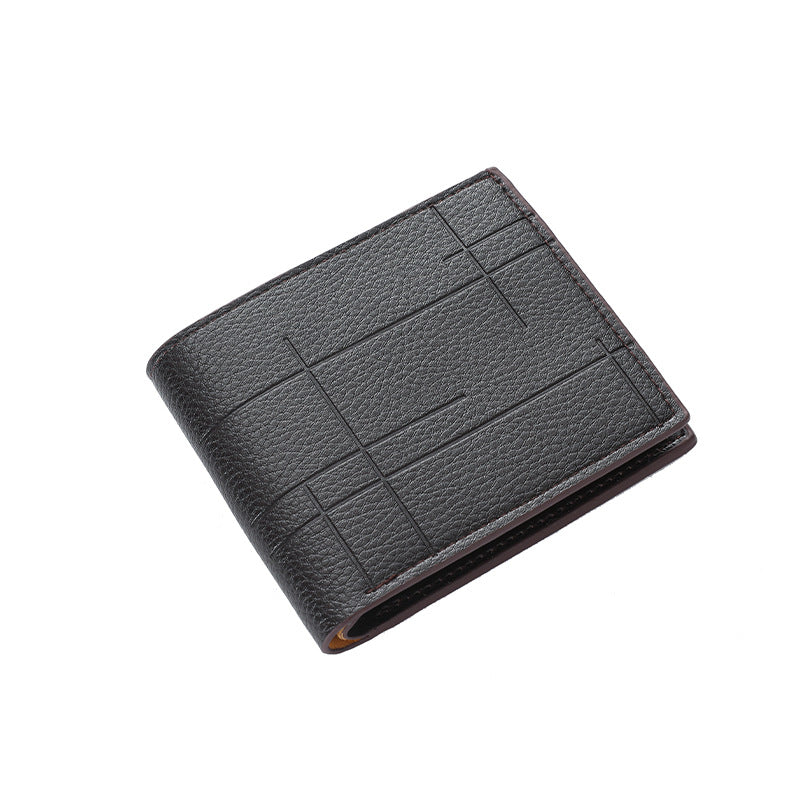 Textured Bi-Fold Leather Wallet Stornfield
