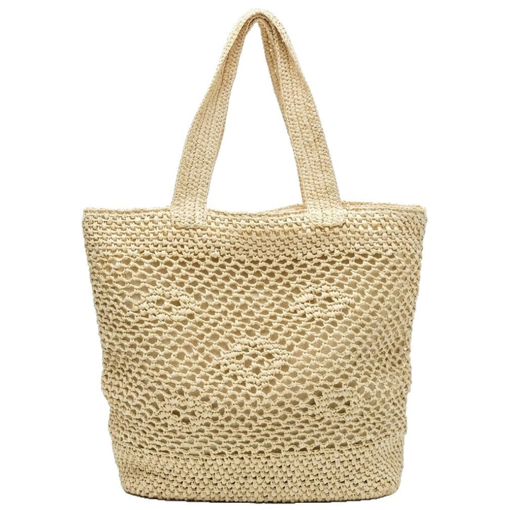 Large macrame bag with leather accents Stornfield