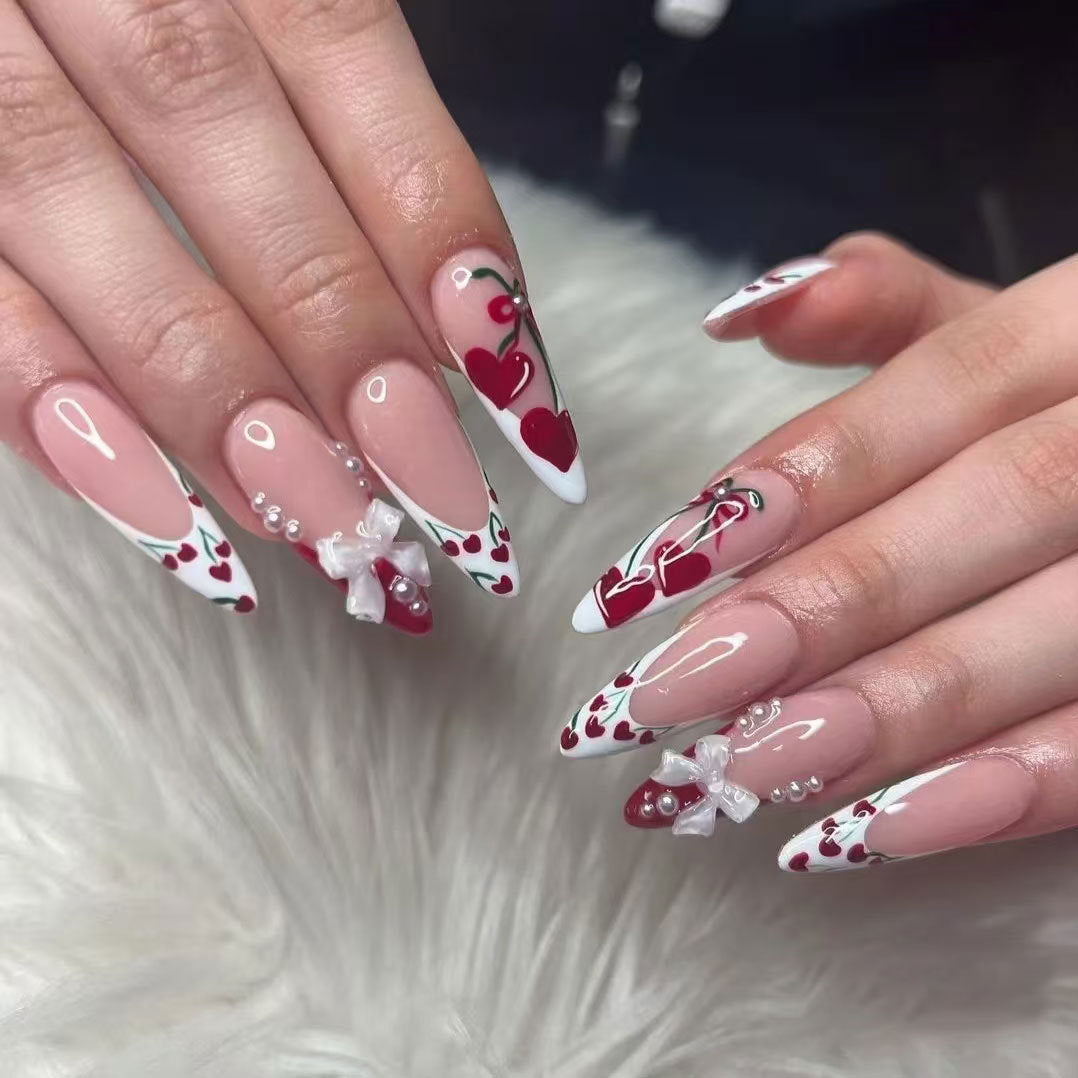 Decorative Heart Motif Nail Art Set