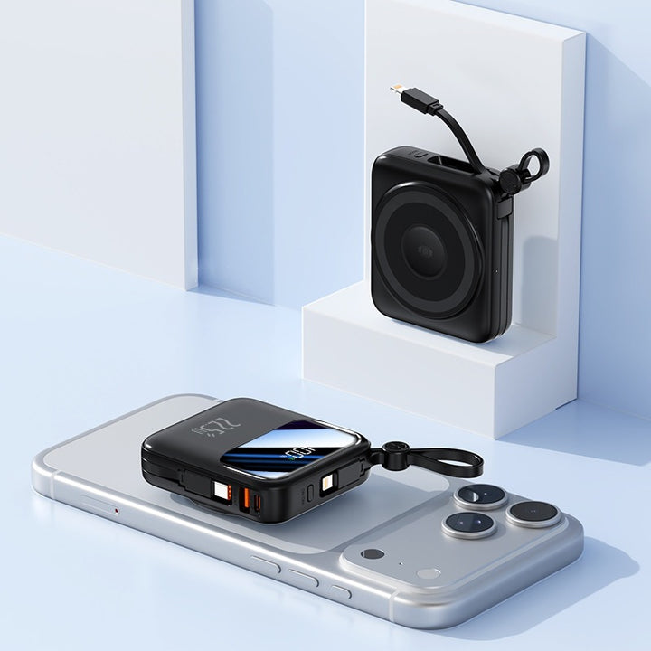 Portable power bank with innovative cable management system and fast charging function Stornfield