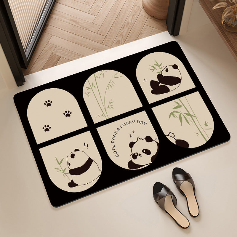 Decorative Floral Print Bath Mat Stornfield