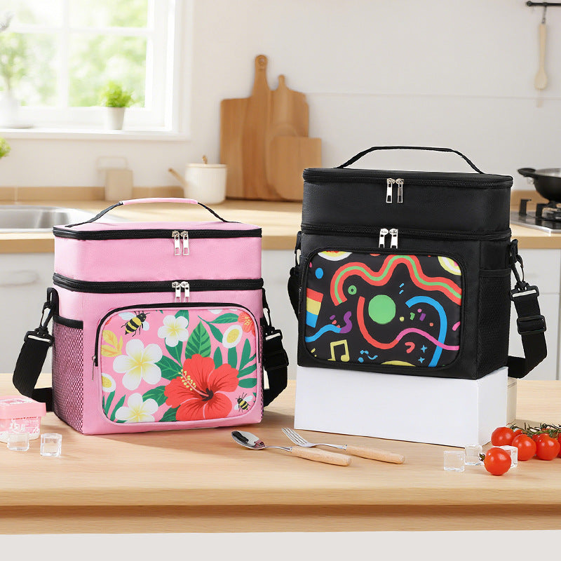 Insulated Floral Print Lunch Cooler Bag Stornfield