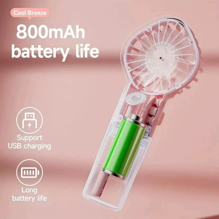 Unisex one size rechargeable handheld mister with removable clear water tank and adjustable airflow Stornfield