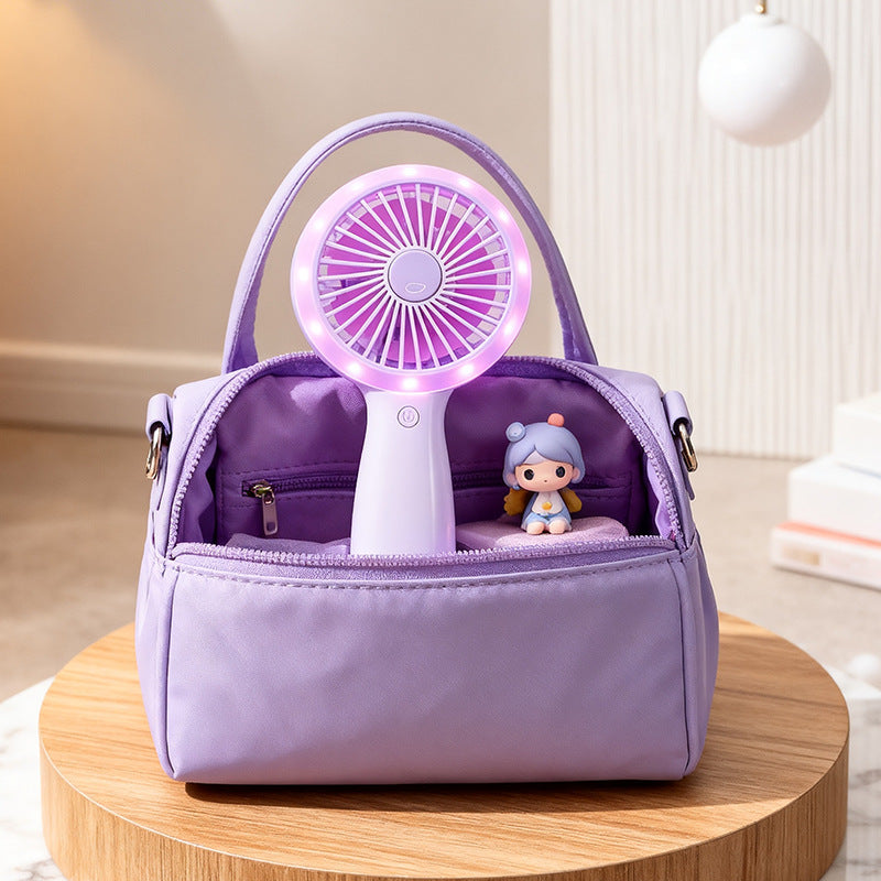 Ladies portable hand fan with LED lighting and USB connection Stornfield
