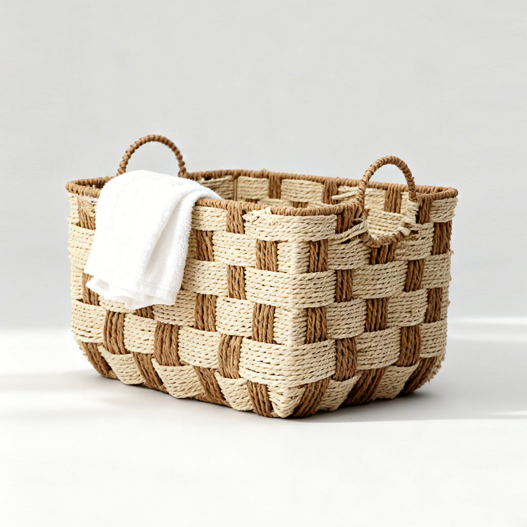 Basket with decorative honeycomb design Stornfield