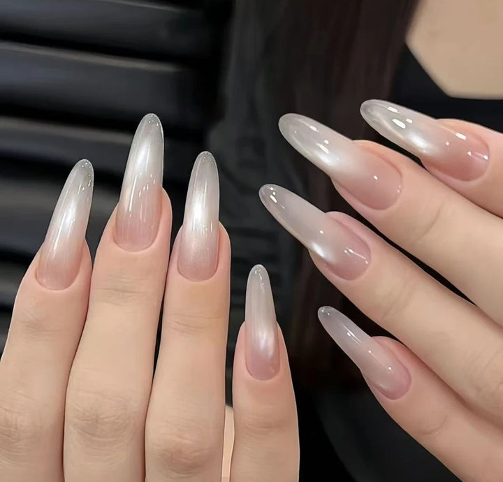 Elegant artificial nails with ombre effect Stornfield