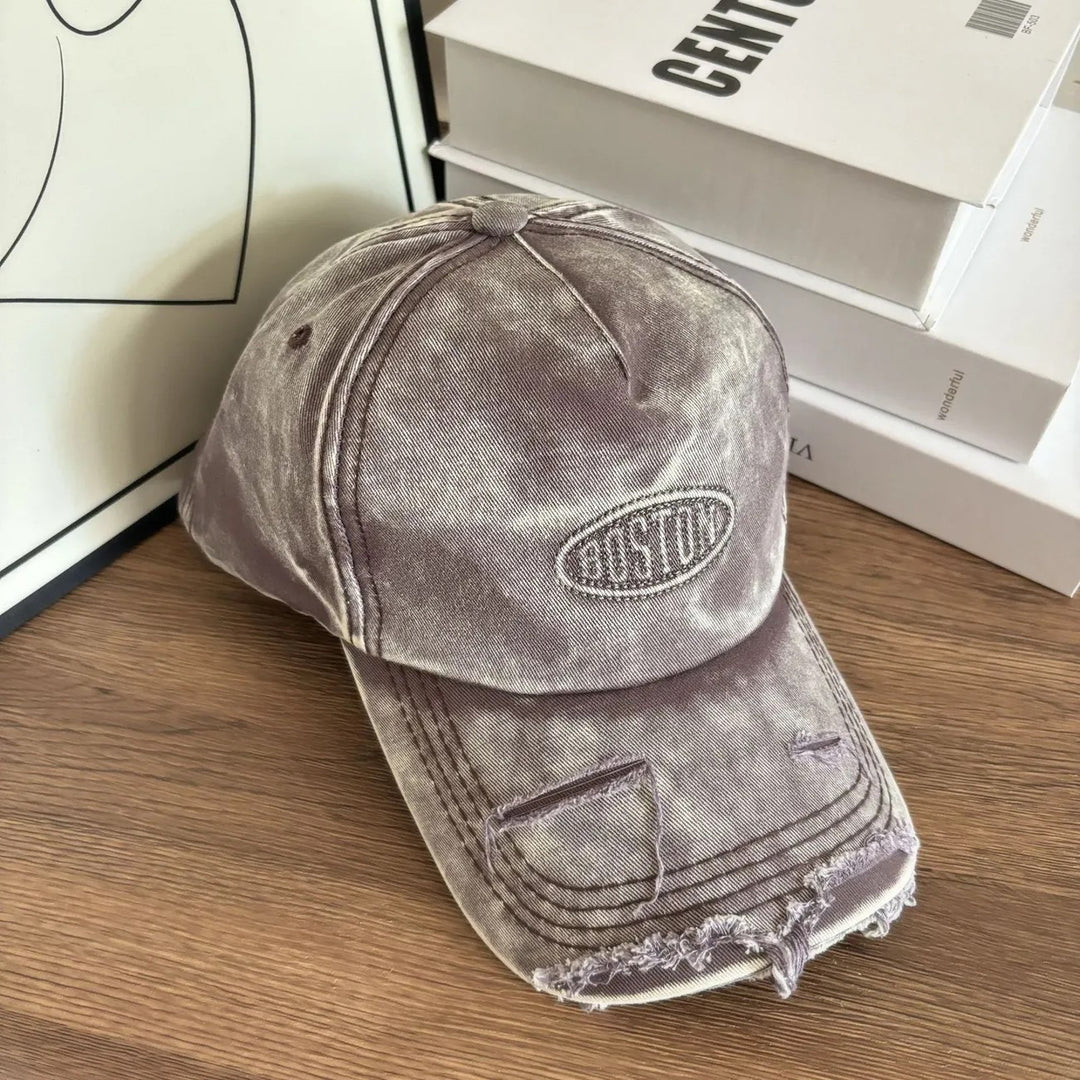 Men's Distressed Denim Effect Baseball Cap Stornfield
