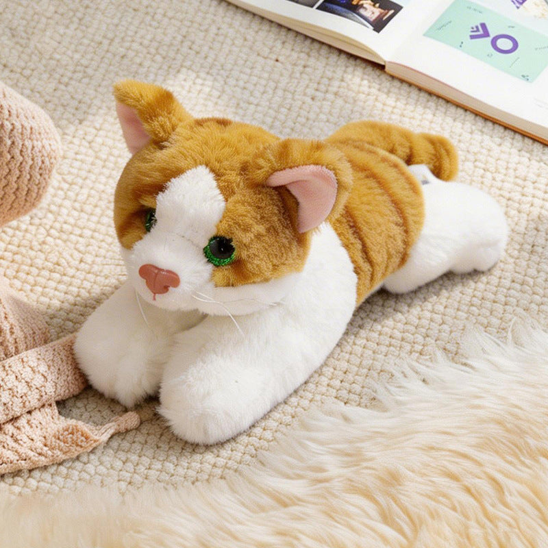 Lifelike Stretching Cat Plush Floor Cuddle Pillow Stornfield